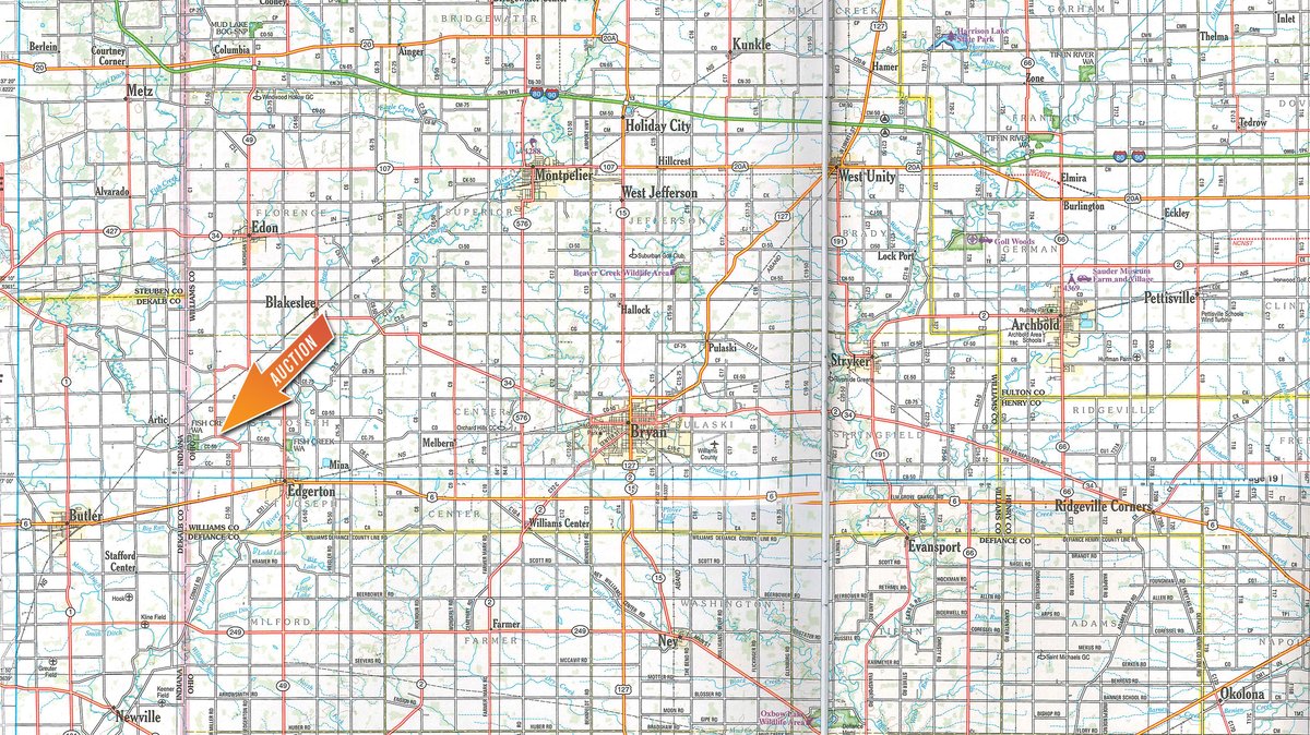 Area map - FARM EQUIPMENT AUCTION IN WILLIAMS COUNTY OHIO